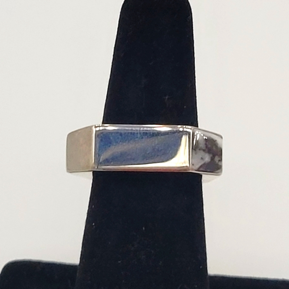 Vita Fede Octagon Black & White Stone 24k White Gold-Plated Ring New - Picture 3 of 7